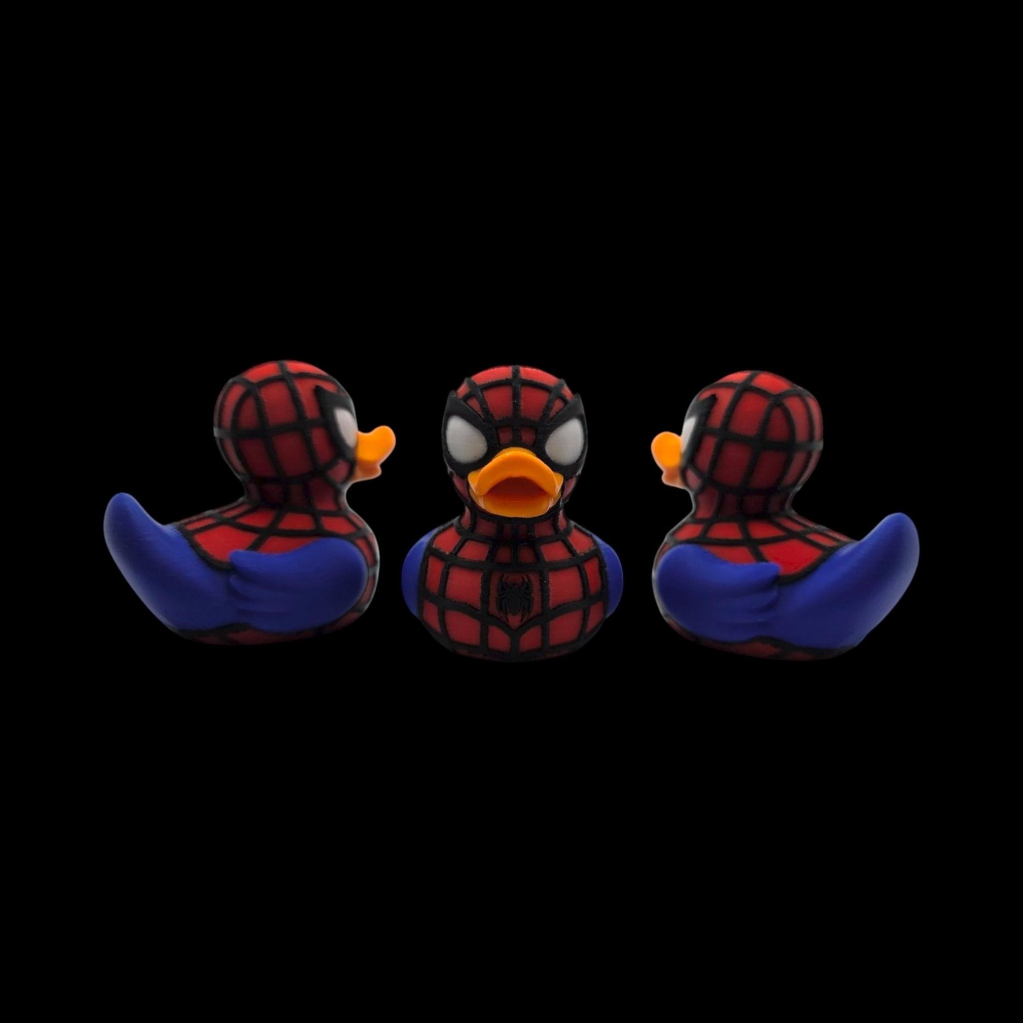Spider-man Inspired Duck Figurine Collectible Superhero Display Marvel Memorabilia Comic Character - JM Designs