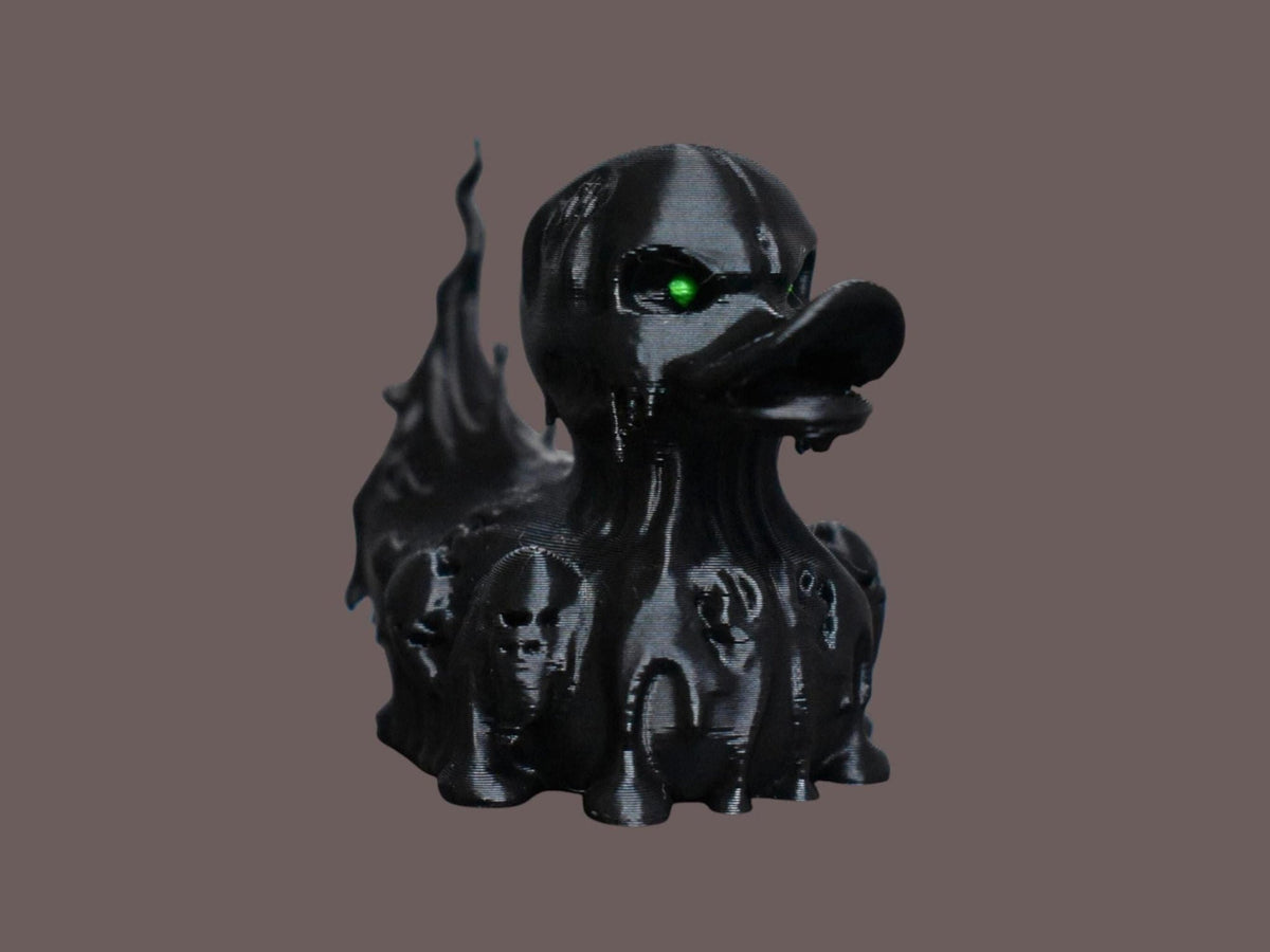 Spooky Duck Figurine with Glowing Eyes, Halloween Home Decor - JM Designs