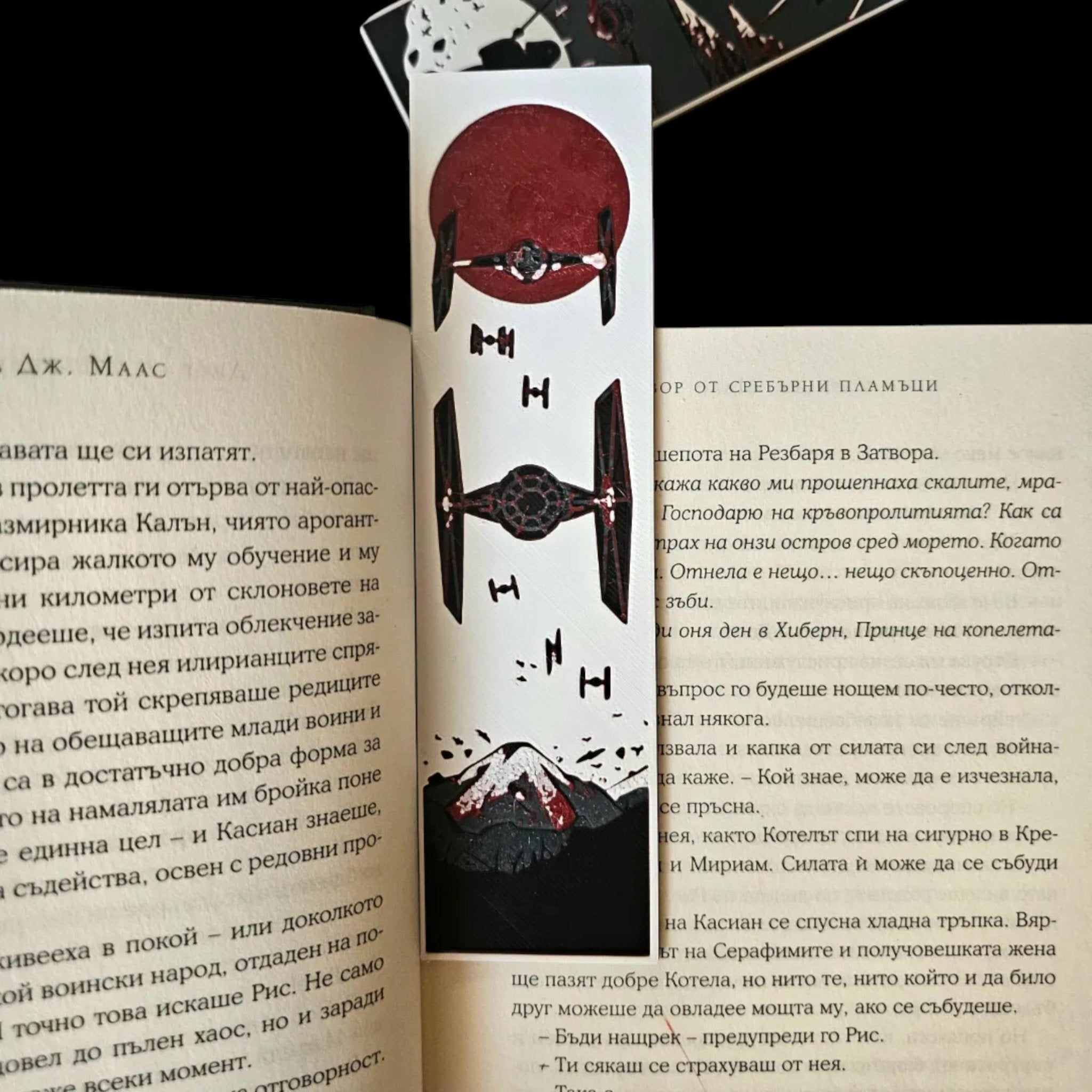Star Wars Bookmarks Set, 3D Printed Tie Fighter, Death and Vader - JM Designs