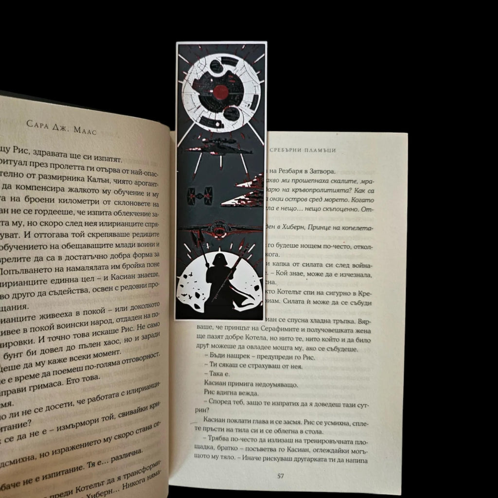 Star Wars Bookmarks Set, 3D Printed Tie Fighter, Death and Vader - JM Designs