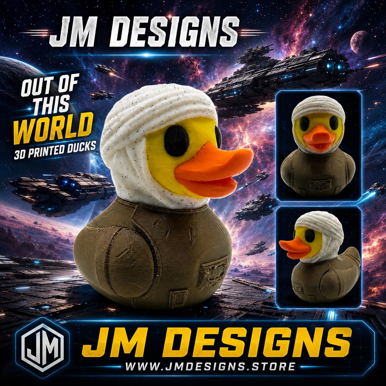 Star Wars Duck Bounty Hunter Dengar Collectible Duckies Cruise Jeep Ducking Dashboard Space Galactic Fan Shelf Display - JM Designs