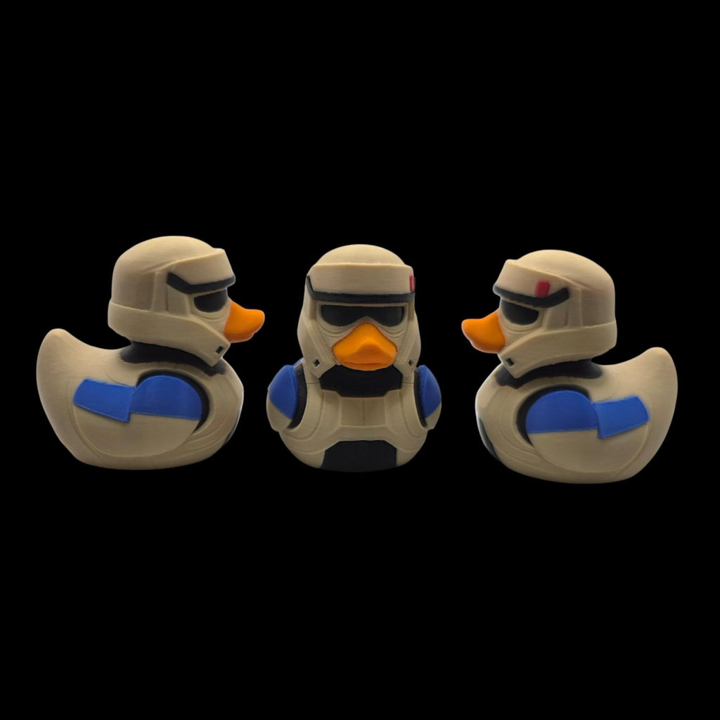 Star Wars Duck Figurine, ShoreTrooper 3D Printed Collectible for Desk Display - JM Designs
