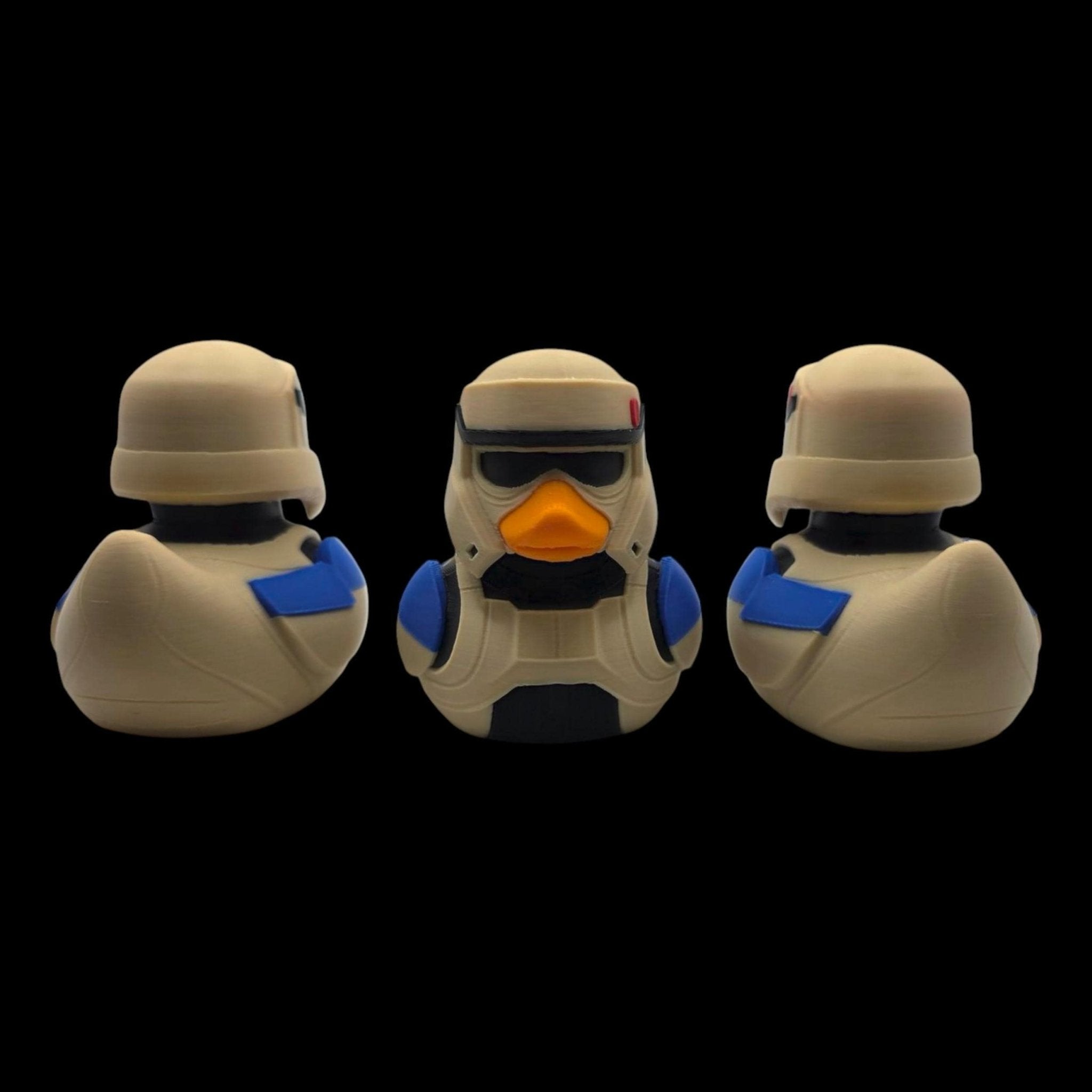 Star Wars Duck Figurine, ShoreTrooper 3D Printed Collectible for Desk Display - JM Designs