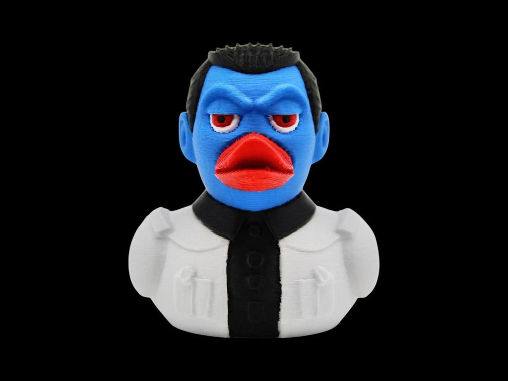 Star Wars Duck, Grand Admiral Thrawn 3D Printed Collectible Figure in Black & White - JM Designs