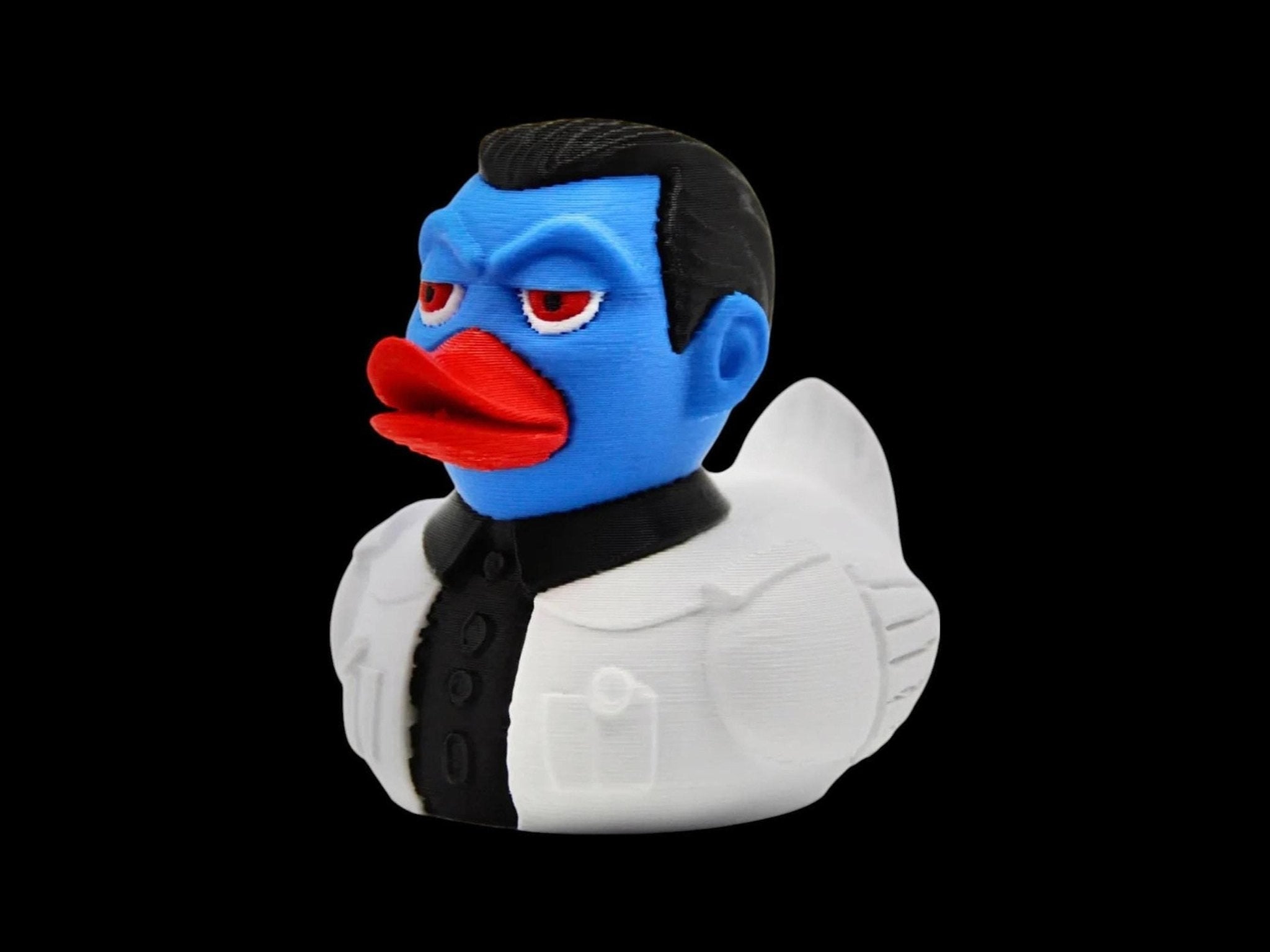 Star Wars Duck, Grand Admiral Thrawn 3D Printed Collectible Figure in Black & White - JM Designs