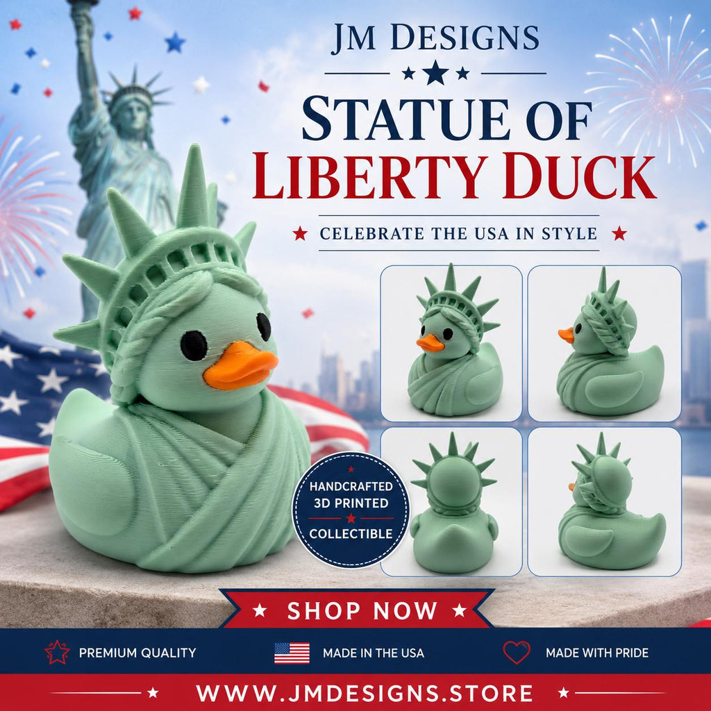 Statue of Liberty Duck Cruise line Figurine Patriotic Gift Jeep Ducking Tradition Keepsake Americana Dashboard - JM Designs