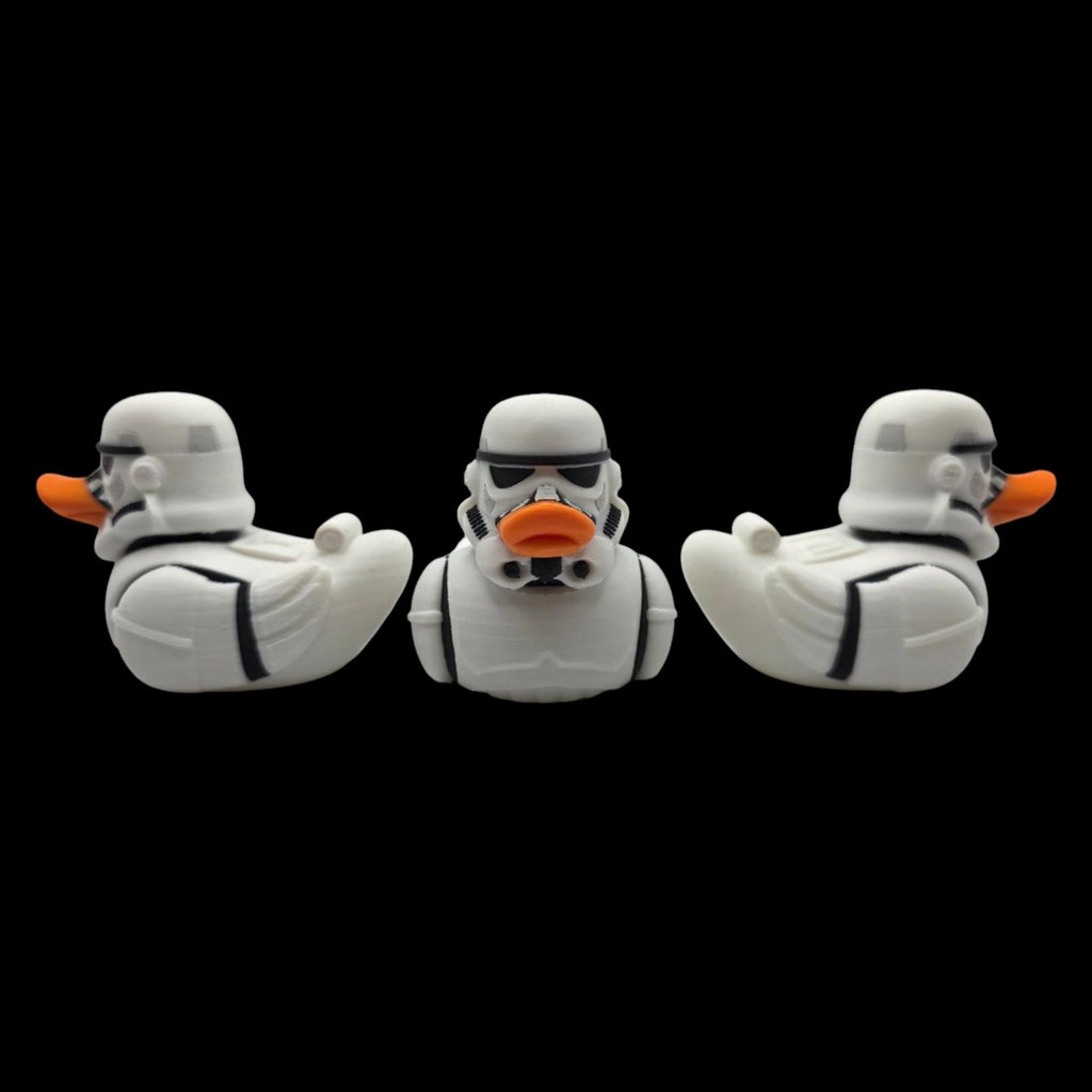 Stormtrooper Inspired Duck Collectible Figurine Star Wars Fan Geek Desk Toy Shelf Display Office Decoration Sci - JM Designs