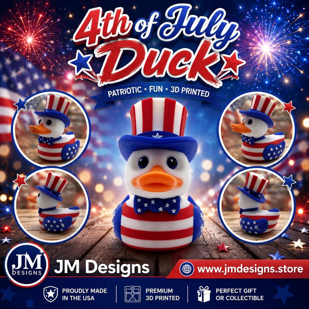 Uncle Sam Duck Patriotic Ducking America Display USA Decoration Adorable 4th July Decor - JM Designs