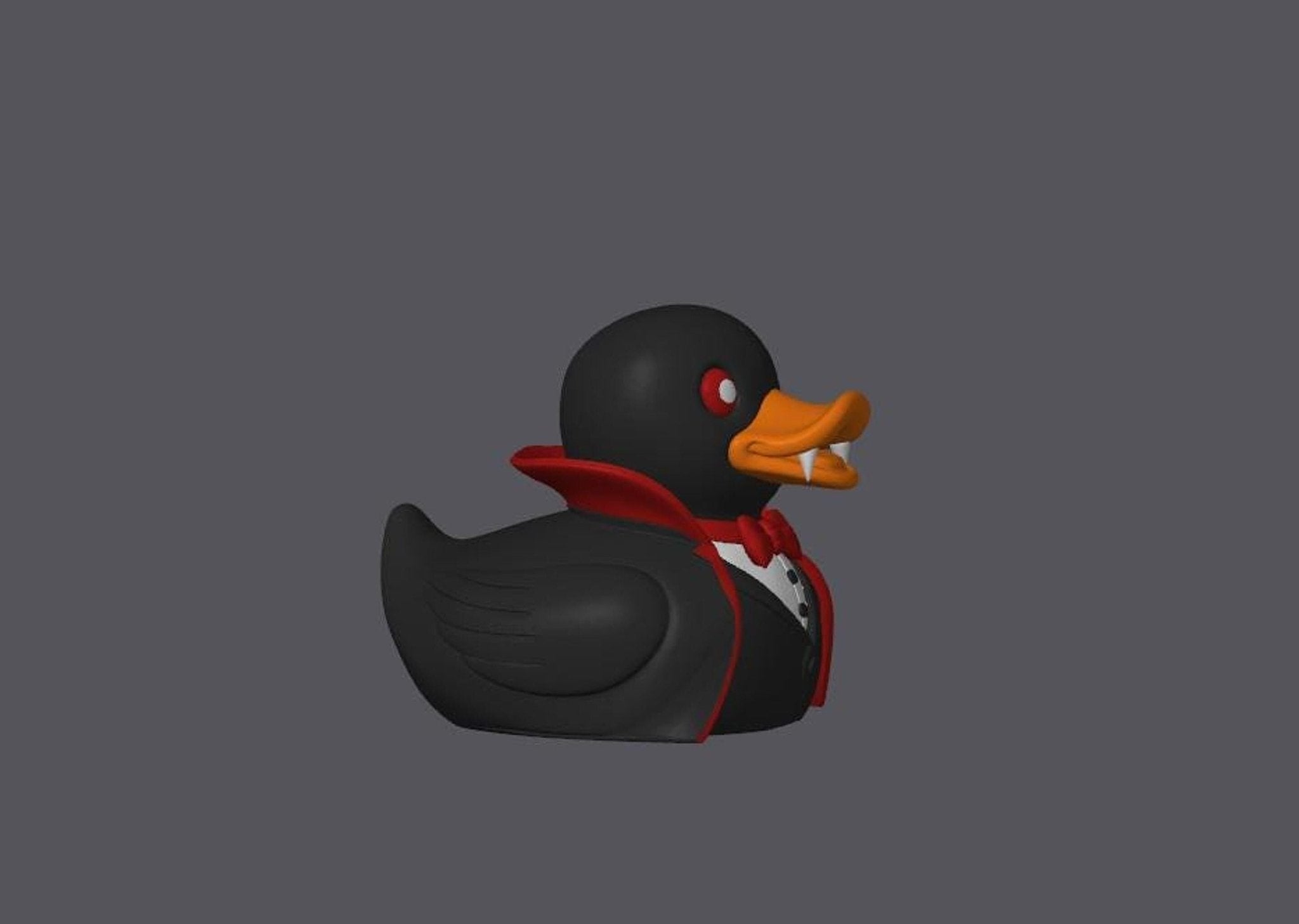 Vampire Duck Figure, 3D Printed Gothic Decor for Halloween - JM Designs