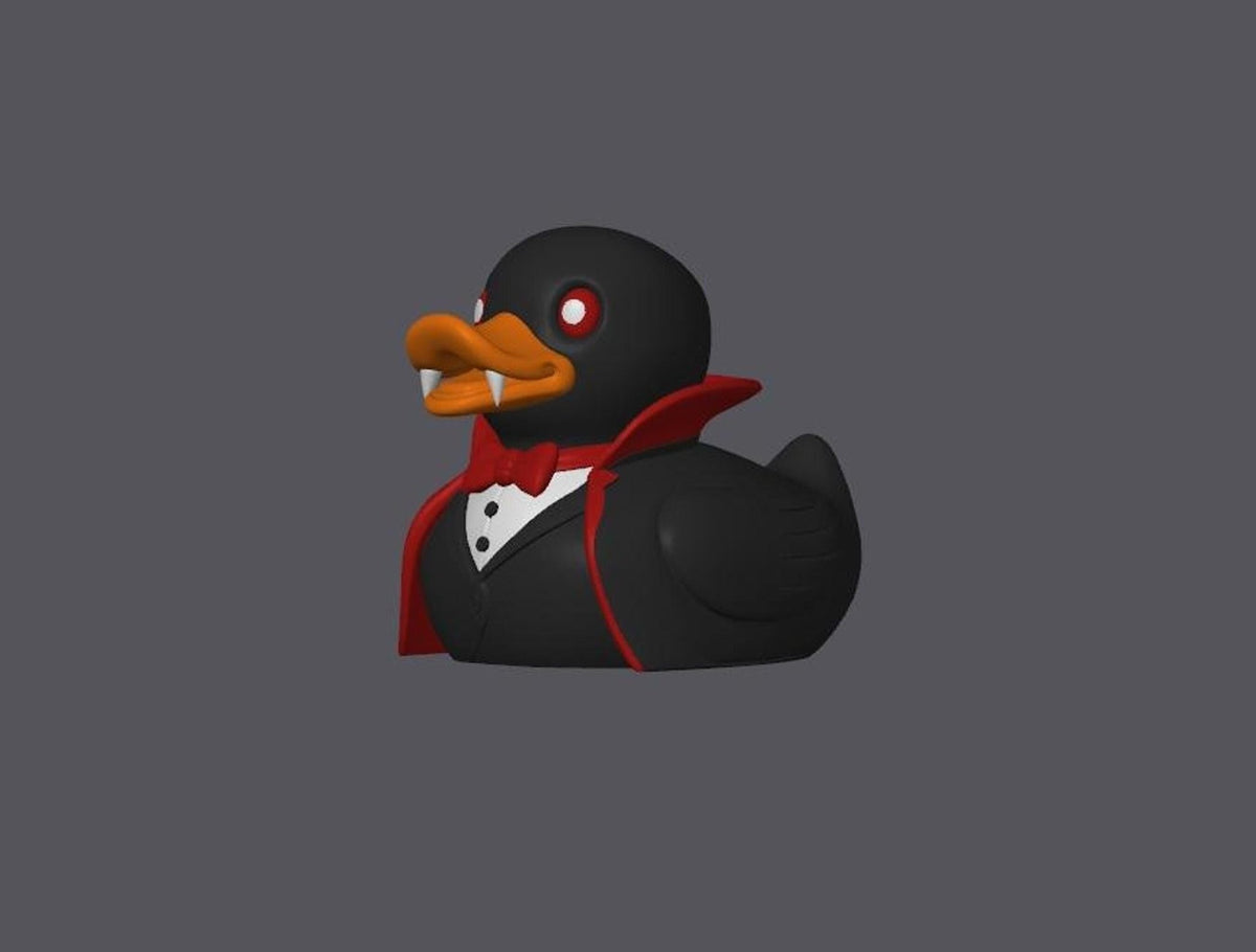 Vampire Duck Figure, 3D Printed Gothic Decor for Halloween - JM Designs
