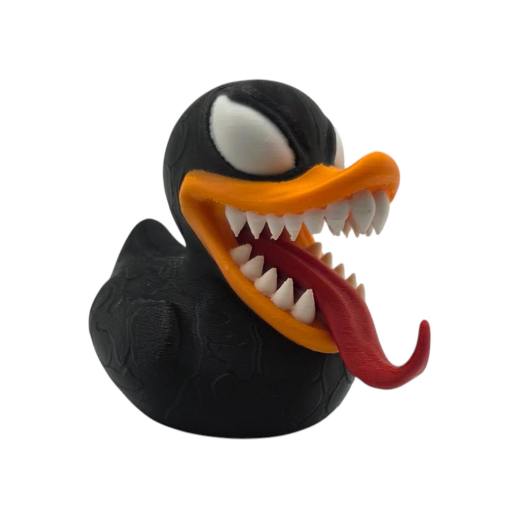 Venom Duck Figure, 3D Printed Marvel Collectible for Desk Decor - JM Designs