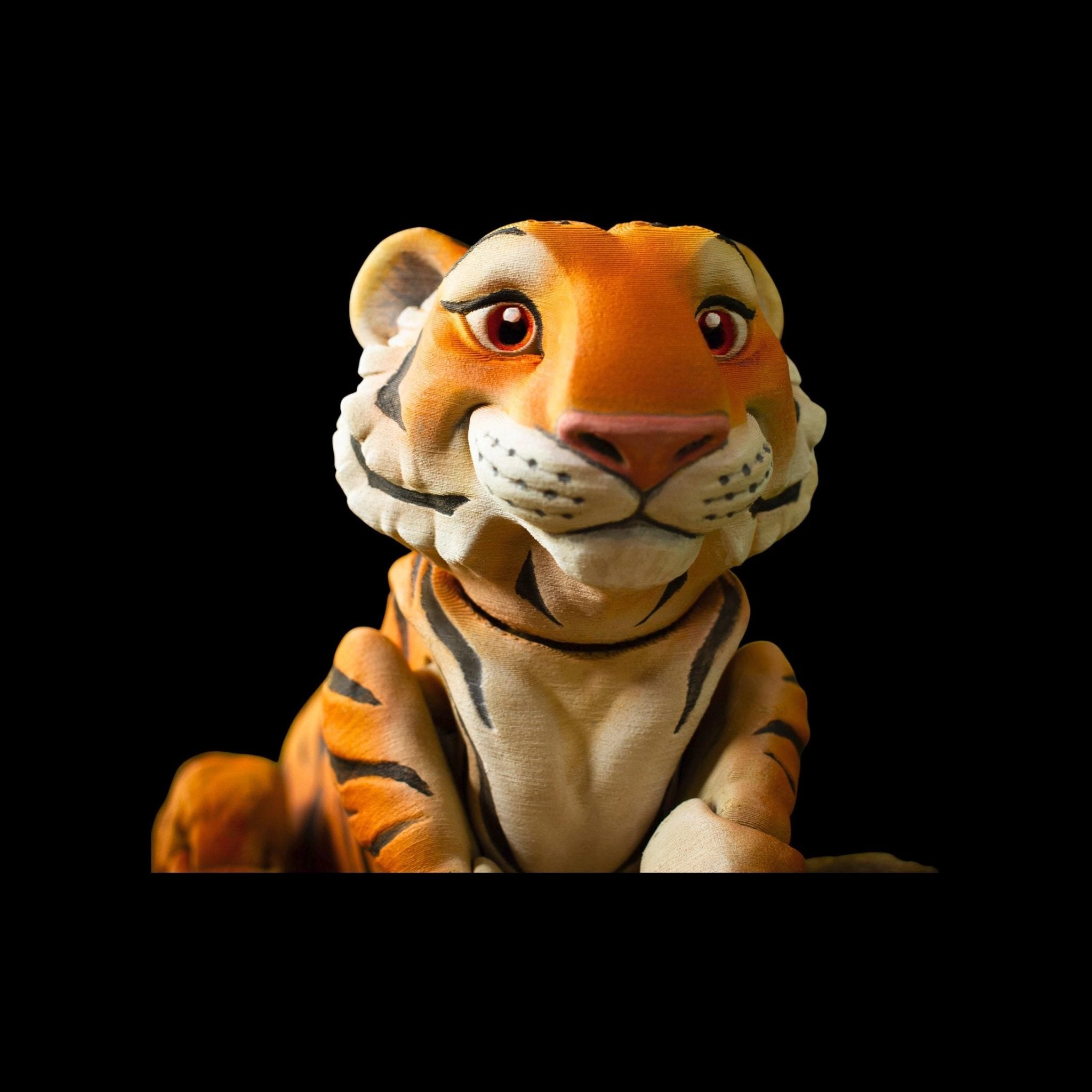 White Bengal Articulated Tiger — Posable Figure - JM Designs