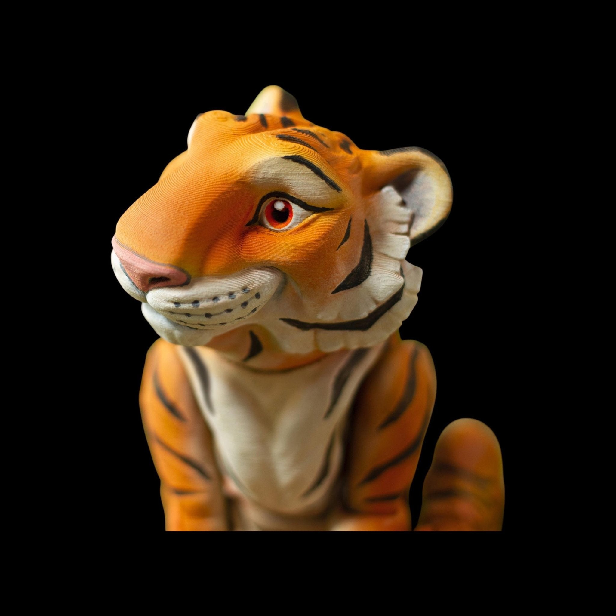 White Bengal Articulated Tiger — Posable Figure - JM Designs