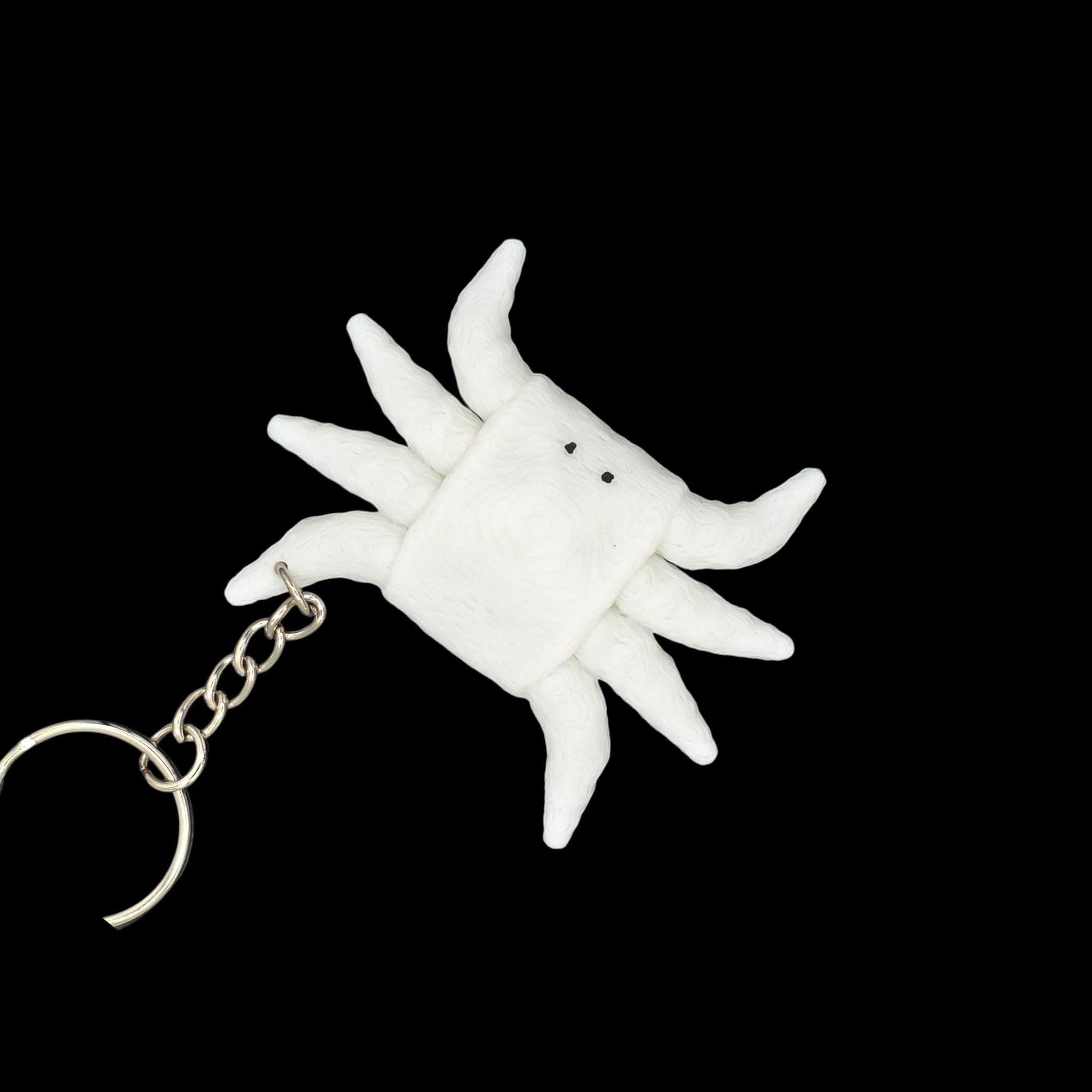 White Crab Towel Anima Keychain Accessory Beach Theme Nautical Bag Charm Cruise Line Souvenir - JM Designs