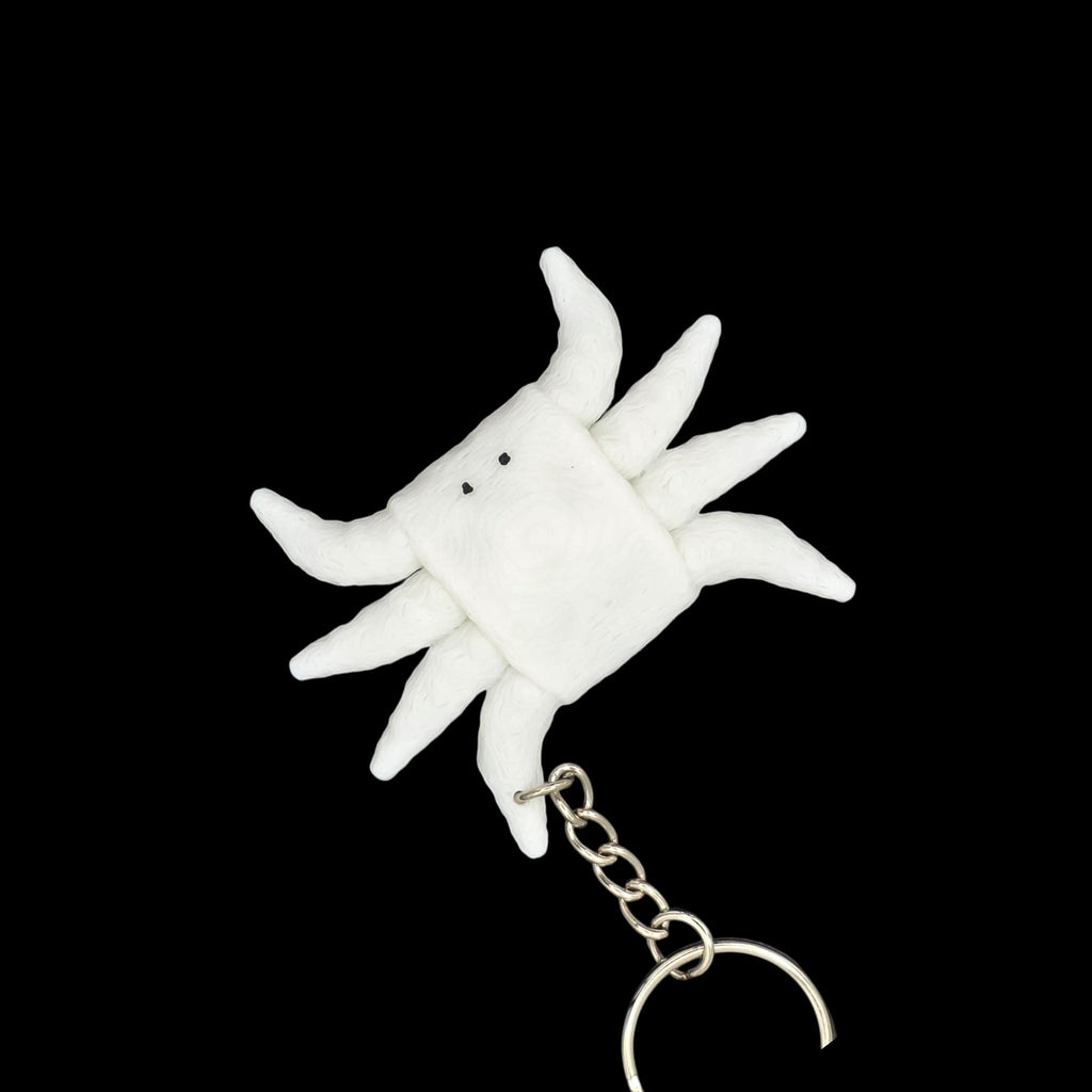 White Crab Towel Anima Keychain Accessory Beach Theme Nautical Bag Charm Cruise Line Souvenir - JM Designs