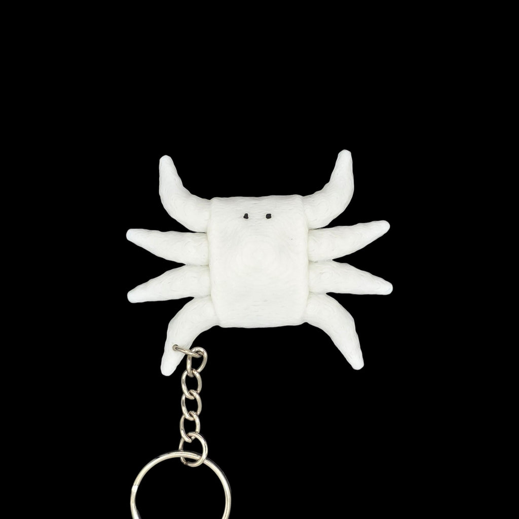 White Crab Towel Anima Keychain Accessory Beach Theme Nautical Bag Charm Cruise Line Souvenir - JM Designs