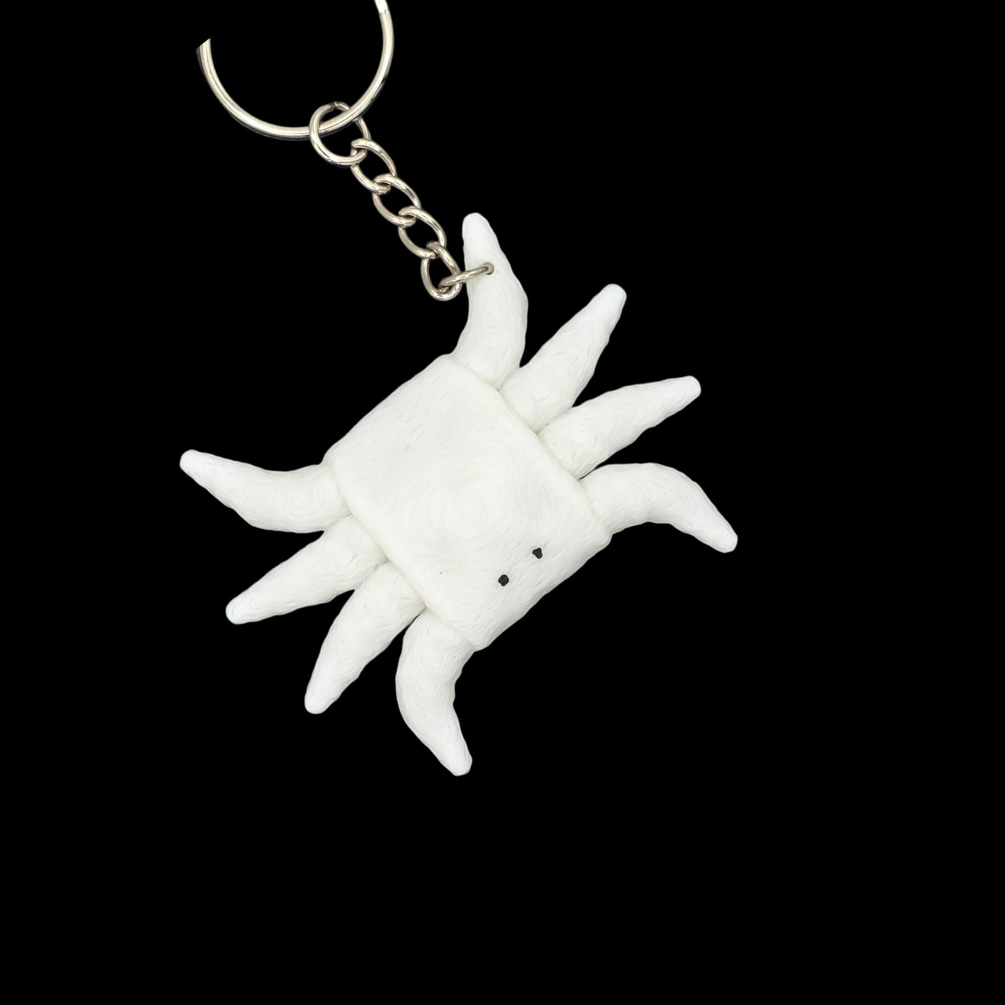White Crab Towel Anima Keychain Accessory Beach Theme Nautical Bag Charm Cruise Line Souvenir - JM Designs