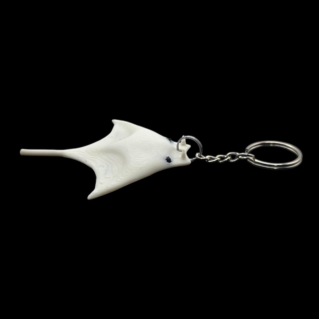 White Manta Ray Towel Animal Keychain Cruise Souvenir Ocean Theme Beach Accessory Sea Decoration - JM Designs