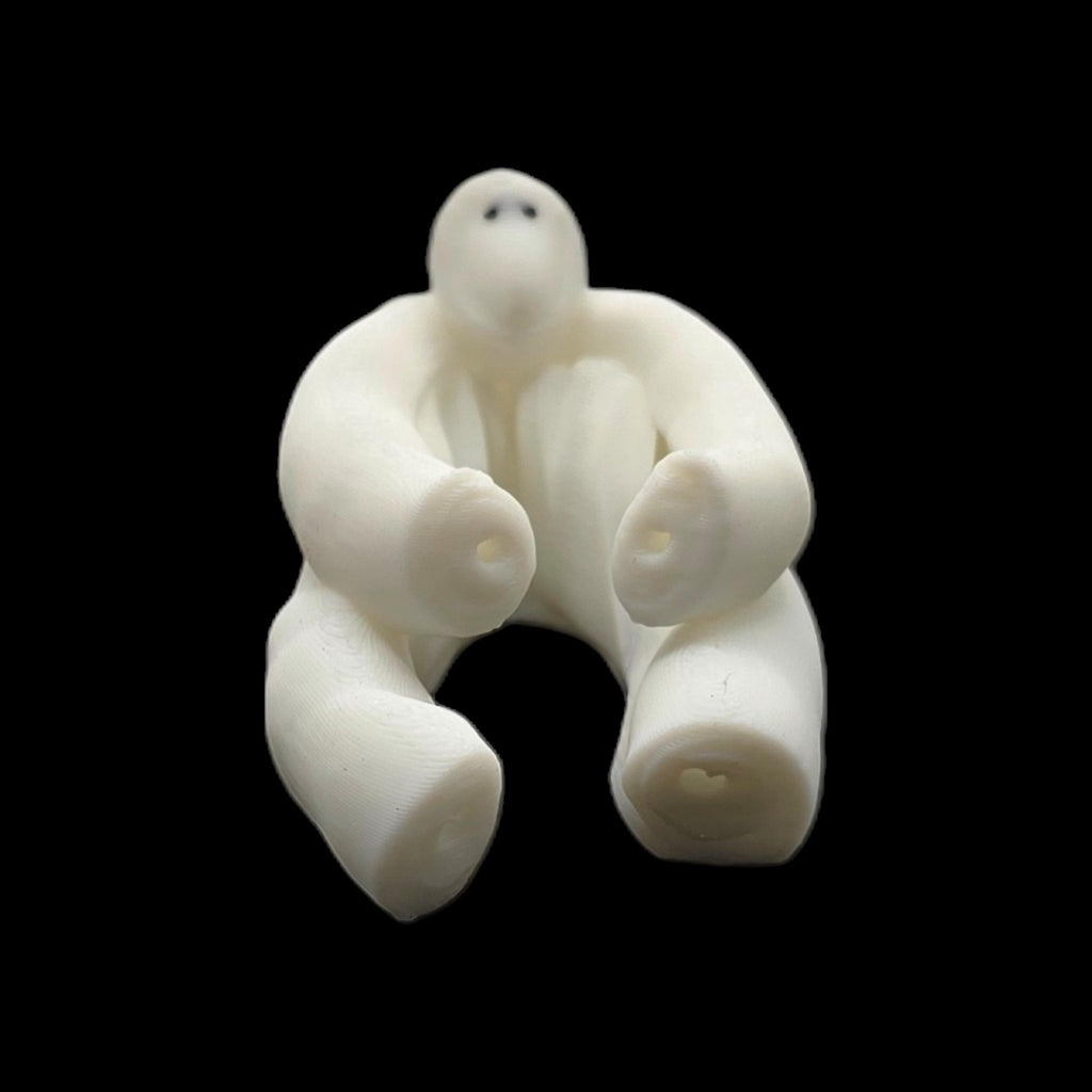 White Sitting Monkey Towel Animal Keychain Cruise Souvenir Charm Accessory Travel Memento Vacation Keepsake - JM Designs
