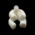 White Sitting Monkey Towel Animal Keychain Cruise Souvenir Charm Accessory Travel Memento Vacation Keepsake - JM Designs