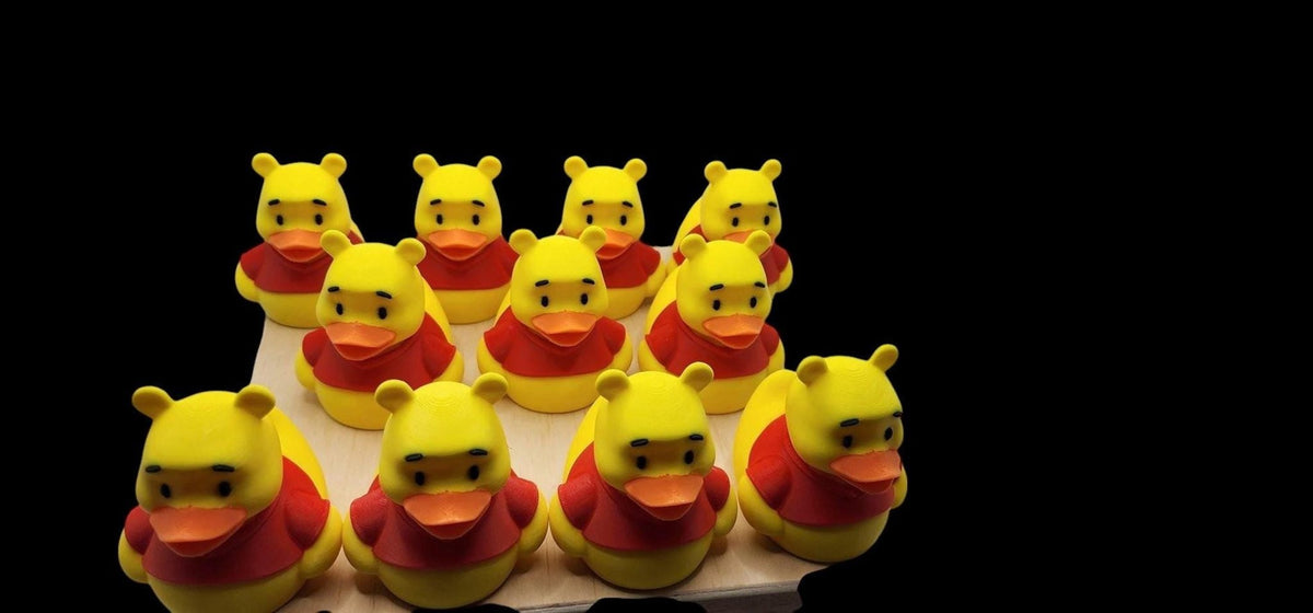 Winnie Pooh Duck Desk Ornament, 3D Printed Figure for Office Decor - JM Designs