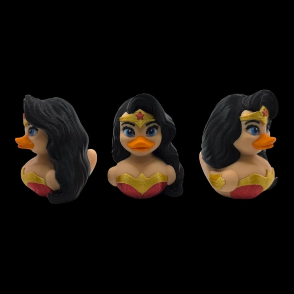 Wonder Woman Inspired Duck Superhero Figure Display Item Desk Decoration Shelf Ornament Amazon Woman decor - JM Designs