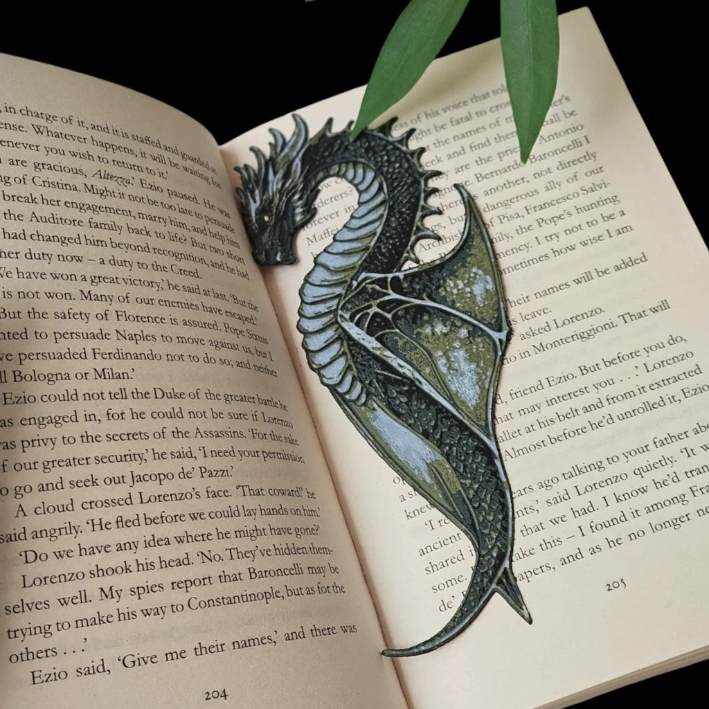 Wyvern Dragon Bookmarkes Set 1 Crystal,  2 Sea, 3 Crimson and 4 Forest - JM Designs