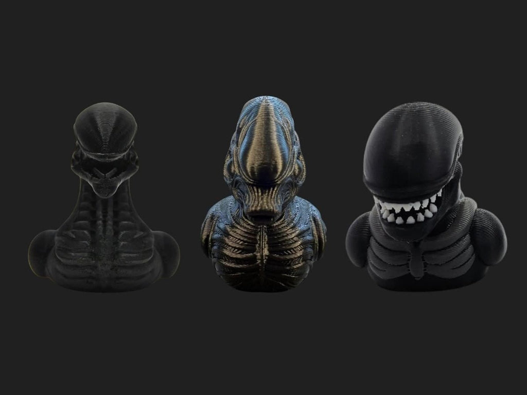 Xenomorph Duck Figurine, 3D Printed Desk Decor for Horror Fans - JM Designs